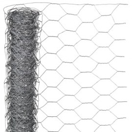 Grillage maille hexagonale en acier galvanisé Metalex Nature maille de 25 mm hauteur 1.8 m longueur 25 m