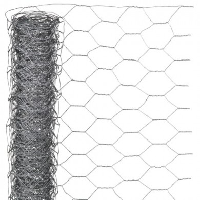 Grillage maille hexagonale en acier galvanisé Metalex Nature maille de 25 mm hauteur 1.0 m longueur 25 m