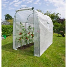 Serre à tomates avec housse PE armé 125 g/m² structure métallique H200 x L228 x P132 cm 3,01 m²