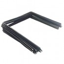 100 Agrafes m&eacute;talliques Nature pour fixation de films, toiles et g&eacute;otextiles diam 4 mm H 15 x 20 cm