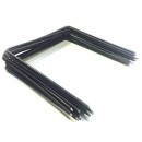 20 Agrafes m&eacute;talliques Nature pour fixation de films, toiles et g&eacute;otextiles diam 4 mm H 20 x 10 cm