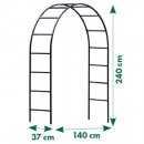 Pergola Arche Nature en Acier Plastifi&eacute; Vert tube diam 13 mm H 240 x 140 x 37 cm