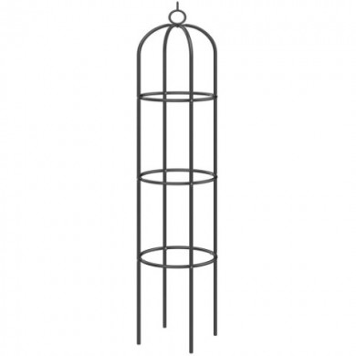 Obélisque Métallique de Jardin Nature en acier plastifié vert tube diam 13 mm H190 x 40 x 40 cm