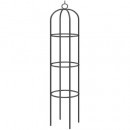 Ob&eacute;lisque M&eacute;tallique de Jardin Nature en acier plastifi&eacute; vert tube diam 13 mm H190 x 40 x 40 cm