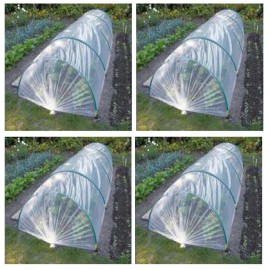 Lot de 4 Kits tunnel de forçage en polyéthylène haut 50 cm 100 x 350 cm Nature