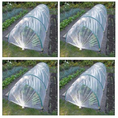 Kit tunnel de forçage en polyéthylène haut 50 cm 100 x 350 cm Nature
