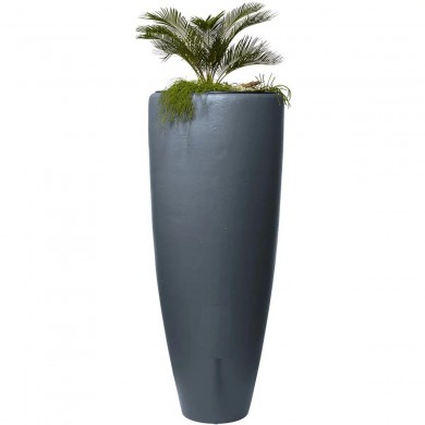 Récupérateur d'Eau 2en1 GARANTIA 300L Gris Graphite Bac à Plantes Intégré