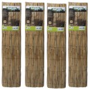 4 Rouleaux de Canisse en Roseaux Fendus Nature 1 x 3 m Occultation 2/5