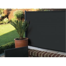 6 rouleaux de 1.5 x 3 m Brise-vue HDPE anti-UV boutonnière de fixation haut et bas noir 200 g/m² occultant 4/5