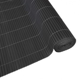 4 rouleaux de Canisse PVC double face 10 mm occultant 3/5 Coloris anthracite 1 x 3 m