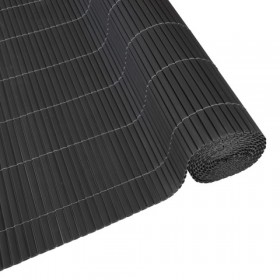 Canisse Artificielle : 4 rouleaux de Canisse PVC double face 10 mm occultant 3/5 Coloris anthracite 1.5 x 3 m