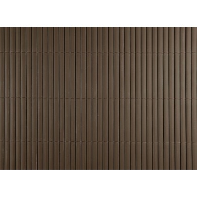 4 rouleaux de Canisse PVC double face 10 mm occultant 3/5 Coloris chocolat 1 x 3 m