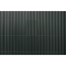 Canisse Artificielle : 4 rouleaux de Canisse PVC double face lame de 19 mm occultant 4/5 Coloris vert Kaki 1 x 3 m