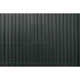 2 rouleaux de Canisse PVC double face lame de 19 mm occultant 4/5 Coloris vert Kaki 2 x 3 m