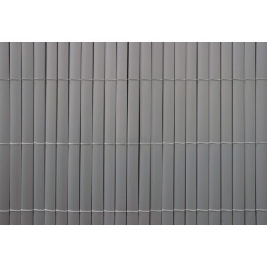 4 rouleaux de Canisse PVC double face lame de 19 mm occultant 4/5 Coloris gris clair 1 x 3 m