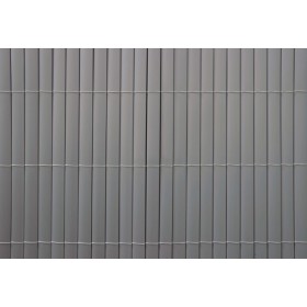 Canisse Artificielle : 4 rouleaux de Canisse PVC double face lame de 19 mm occultant 4/5 Coloris gris clair 1.5 x 3 m