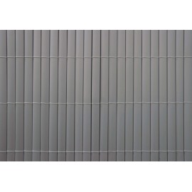 2 rouleaux de Canisse PVC double face lame de 19 mm occultant 4/5 Coloris gris clair 2 x 3 m