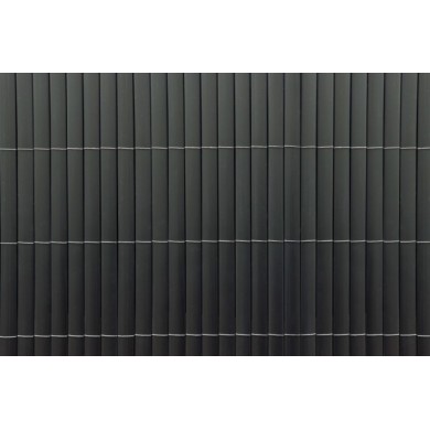 4 rouleaux de Canisse PVC double face lame de 19 mm occultant 4/5 Coloris Anthracite 1 x 3 m