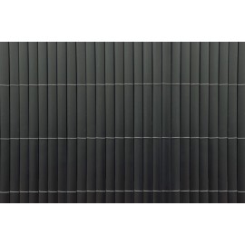 2 rouleaux de Canisse PVC double face lame de 19 mm occultant 4/5 Coloris Anthracite 2 x 3 m