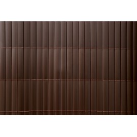 2 rouleaux de Canisse PVC double face lame de 19 mm occultant 4/5 Coloris Chocolat 2 x 3 m