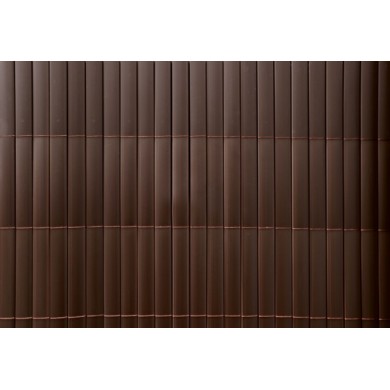 4 rouleaux de Canisse PVC double face lame de 19 mm occultant 4/5 Coloris Chocolat 1 x 3 m