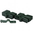 Lot de 100 fixations sp&eacute;cifiques brises-vue Nature coloris vert
