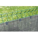 Lot de 100 fixations sp&eacute;cifiques brises-vue Nature coloris gris anthracite