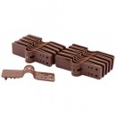 Lot de 100 fixations sp&eacute;cifiques brises-vue Nature coloris Chocolat