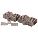 Lot de 100 fixations sp&eacute;cifiques brises-vue Nature coloris Taupe