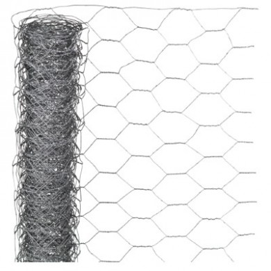 Grillage à Poule et Multi-Usages galvanisé maille de 13 mm haut 50 cm longueur 50 m