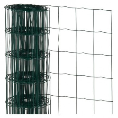 4 rouleaux de Grillage à Mouton Maille 100x75 mm acier Galvanisé Plastifié Vert haut 60 cm longueur 10 m