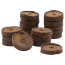72 Pastilles de fibres de coco compress&eacute;es Nature diam&egrave;tre 33.5 cm