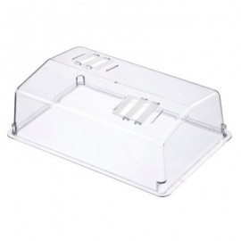 Lot de  5 Couvercle transparant avec ventilation - H12 x 37,5 x 24 cm