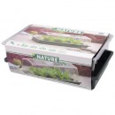Lot de  4 Mini serre de culture terrine rigide couvercle ventil&eacute; H18 x 37,5 x 24 cm