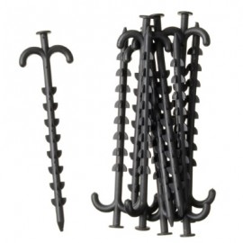 Lots de 40 ancres pour filet Nature cranté en polypropylène H 25 cm