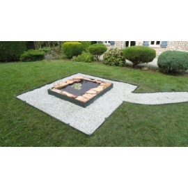 5 bordures droite en latte rigide PP recyclé épaisseur 10 mm H 14 cm x 2 m soit 10 mètres