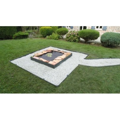 5 bordures droite en latte rigide PP recyclé épaisseur 10 mm H 14 cm x 2 m soit 10 mètres
