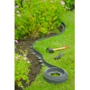 Lot de  50 Ancres clou torsad&eacute; pour bordure gazon en rouleau PP, noir H20 cm x 8 mm