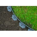 Lot de  50 Ancres clou torsad&eacute; pour bordure gazon en rouleau PP, noir H20 cm x 8 mm