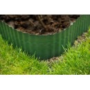 Lot de  4 Bordure &agrave; gazon PVC vert - H9 cm x 9 m