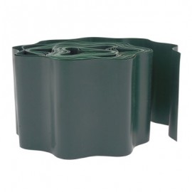Lot de  4 Bordure ondulée en PVC durable à gazon PVC vert - H20 cm x 9 m