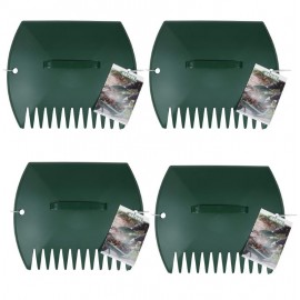 4 Ramasses-feuilles et débris de jardin Nature en polypropylène (PP) coloris vert,  poignées