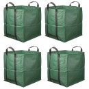 Lot de  4 Sac &agrave; d&eacute;chets multi-usages avec poign&eacute;es PP, vert, 170 g/m&sup2;, max. 200 kg, 325 l - H68 x 68 x 70 cm