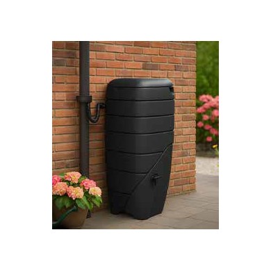 Récupérateur d’eau forme murale Nature H 120 x 69,5 x 60 cm 350 l Coloris anthracite
