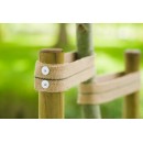 4 Bandeaux de tuteurage tiss&eacute;s en jute Nature , coloris naturel,  6cm longueur 2 m