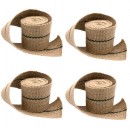 4 Bandeaux de tuteurage tiss&eacute;s en jute Nature , coloris naturel,  6cm longueur 2 m