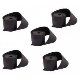 Tuteur Plante : 5 Bandeaux de tuteurage Nature en polypropyl&egrave;ne (PP) tiss&eacute;, coloris noir, 540 g/m&sup2;, largeur 5 cm et longueurs 2 m