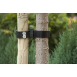 5 Colliers de tuteurage en caoutchouc avec réglage de la boucle. Collier à clouer au tuteur. Clous inclus 90 x 3,8 cm