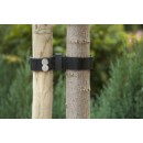 5 Colliers de tuteurage en caoutchouc avec r&eacute;glage de la boucle. Collier &agrave; clouer au tuteur. Clous inclus 90 x 3,8 cm