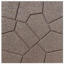 Dalles de jardin en caoutchouc Nature Decor paves, reversible gris H 1,8 x 40,5 x 40,5 cm